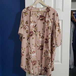 MTS Women's XL Floral Cardigan